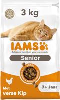IAMS Senior kattendroogvoer met kip - droogvoer voor oudere katten vanaf 7 jaar, 3 kg