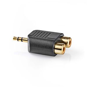 Nedis CABW22940AT tussenstuk voor kabels 3.5 mm 2x RCA Female Antraciet