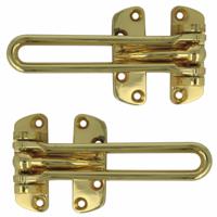 AMIG kierstandhouder - 2x - 120mm - goud - incl schroeven - inbraakbeveiliging - thumbnail