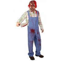 Carnaval verkleed bloederig zombie kostuum - Halloween - broek/blouse - heren