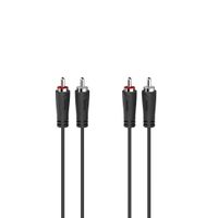 Hama 00205258 audio kabel 3 m 2 x RCA Zwart