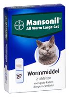 MANSONIL GROTE KAT ALL WORM TABLETTEN 2 ST