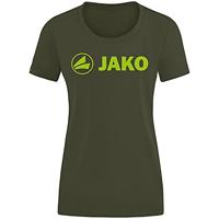 JAKO - Promotie Voor T-Shirts, Dames, Kaki/Neongroen, 44