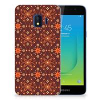 Samsung Galaxy J2 Core TPU bumper Batik Brown