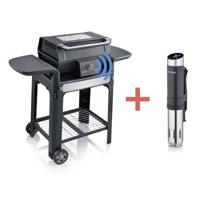 Severin eBBQ PG 8139 SEVO SMART CONTROL GTS + SV 2451 Sous Vide Stick Elektrische barbecue Vast, Grillwagen, Elektrisch RVS, Zwart - thumbnail