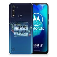 Motorola Moto G8 Power Lite Telefoonhoesje met Naam Boho Beach - thumbnail