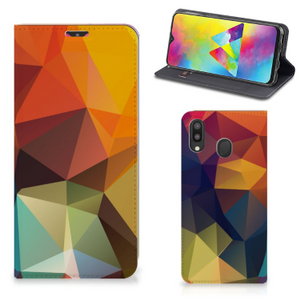 Samsung Galaxy M20 Stand Case Polygon Color