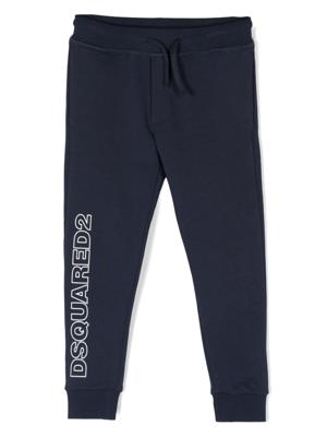 Dsquared2 Kids Trainingsbroek met logoprint - Blauw