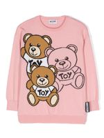 Moschino Kids pull Teddy Friends en coton mélangé - Rose - thumbnail