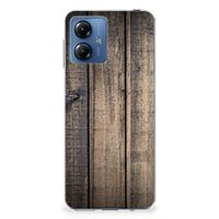 Motorola Moto G14 Bumper Hoesje Steigerhout - thumbnail