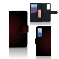 Huawei P40 Telefoon Hoesje Geruit Rood - thumbnail