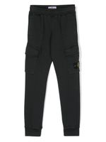 Stone Island Junior Compass badge tapered cotton trousers - Noir - thumbnail