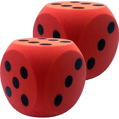 2x Grote schuimrubberen dobbelstenen rood 1 stuk - Dobbelspellen 2x Grote schuimrubberen dobbelstenen rood 1 stuk - Dobbelspellen