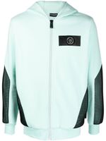 Plein Sport hoodie zippé à patch logo - Vert