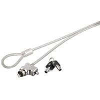 Hama Pull Notebook-veiligheidsslot kabel 1,8 m met sleutel zilver