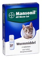 MANSONIL KAT ALL WORM TABLETTEN 4 ST - thumbnail