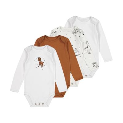 HEMA 4-pak Romper Bruin (bruin) HEMA 4-pak Romper Bruin (bruin)