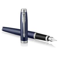 Parker IM-vulpen | Matblauw | Medium penpunt met blauwe inktnavulling | Geschenkverpakking