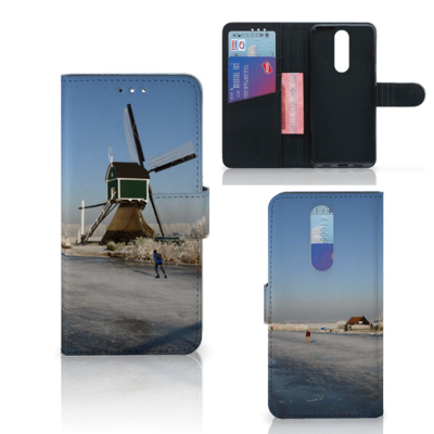 Alcatel 3 (2019) Flip Cover Schaatsers