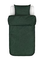 MARC O'POLO Dekbedovertrek Valka Deep green,Eenpersoons – 140x200/220 cm, 100% linnen, Effen