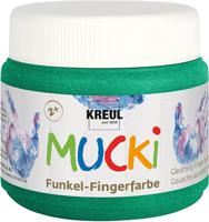 Creativ Company Mucki Vingerverf Groen Metallic, 150ml - thumbnail