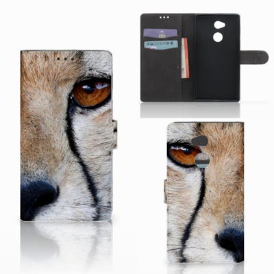 Sony Xperia XA2 Ultra Telefoonhoesje met Pasjes Cheetah