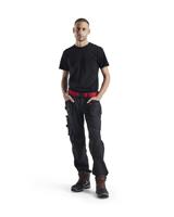 Blaklader 152216459956C46 4-wegs stretch ambachtslieden werkbroek, zwart/rood, maat C46