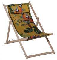 Madison strandstoel Riff 90 x 55 x 87 cm hout/polykatoen geel