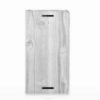 Nokia 2.1 2018 Book Wallet Case White Wood