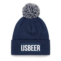 IJsbeer muts met pompon unisex one size - Navy - thumbnail