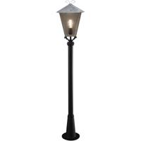 KonstSmide Landelijke tuinlamp Benu 128cm zwart met zinkgrijs 436-320