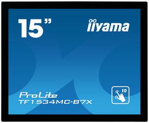 Iiyama ProLite TF1534MC-B7X LED-monitor Energielabel E (A - G) 38.1 cm (15 inch) 1024 x 768 Pixel 4:3 8 ms DisplayPort, HDMI, VGA TN LED