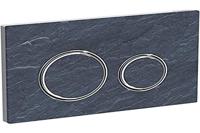 Geberit aandrijfplaat Sigma21 voor 2-volume-spoeling, Kleur: Mustang leisteen/hoogglans verchroomd - 115.884.JM.1,Klein