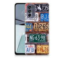 Motorola Moto G62 5G Siliconen Hoesje met foto Kentekenplaten - thumbnail