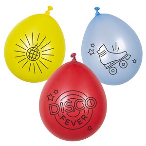 Boland 6x disco ballonnen -  ca. 25 cm - Feestversiering en decoraties   -