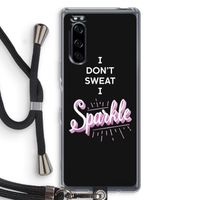 Sparkle quote: Sony Xperia 5 Transparant Hoesje met koord - thumbnail