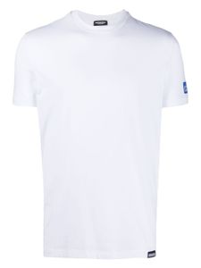 DSQUARED2 t-shirt en coton à patch logo - Blanc