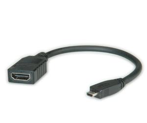 VALUE HDMI High Speed Kabel met Ethernet, HDMI F - Micro HDMI M, 0,15 m