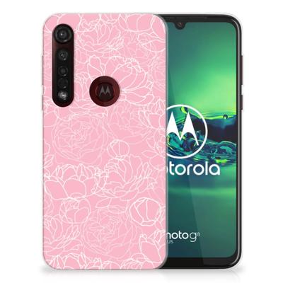 Motorola Moto G8 Plus TPU Case White Flowers