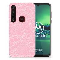 Motorola Moto G8 Plus TPU Case White Flowers