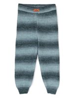 Missoni Kids pantalon en maille à rayures - Gris