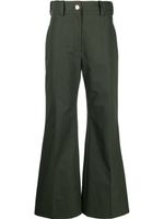 Patou pantalon évasé à logo brodé - Vert