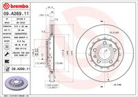 Remschijf BREMBO, Remschijftype: Binnen geventileerd, u.a. für VW, Audi - thumbnail