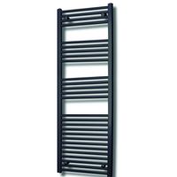 Elektrische Design Radiator Sanicare Plug & Play 172x60 cm Mat Zwart 1127 Watt Met Zwart Thermostaat Links Sanicare