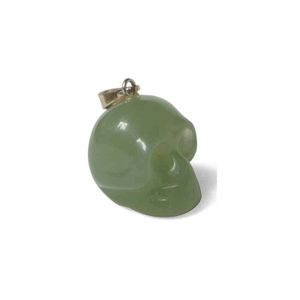 Kristallen Schedel Hanger Jade - 20 mm