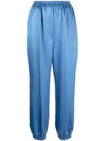 Nanushka pantalon satiné à coupe fuselée - Bleu