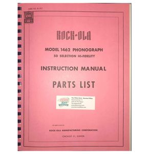 Rock-Ola Model 1462 Jukebox Service Manual