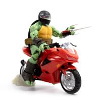 Teenage Mutant Ninja Turtles BST AXN Action Figure With Vehicle Raphael With Motorcycle (IDW Comics) 13 Cm