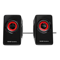 Mars Gaming MS1, 10W Gaming Luidsprekers, Subwoofer, 3.5mm Jack en USB, 6 Sound Drivers