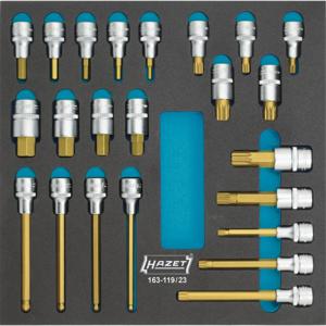 Hazet 163-119/23 163-119/23 Dopsleutel-bitinzetset 1/2 (12.5 mm) 23-delig